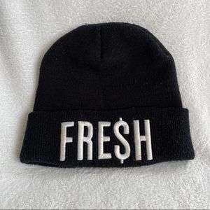 NEFF Black “FRE$H” Beanie